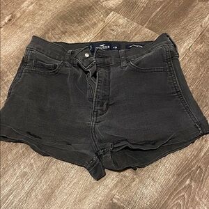 Hollister Black High-Rise Denim Shorts